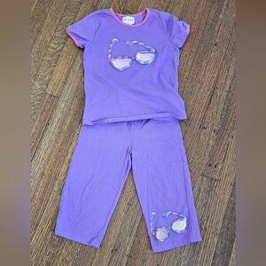 Gilrs Toffee Apple 2pc Purple & Pink Sparkle Sunglass Outfit Size 6/8